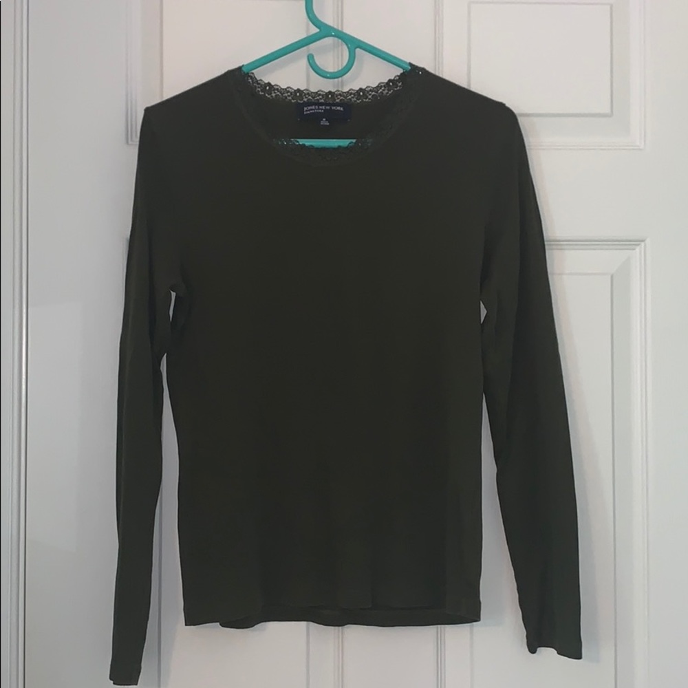 Olive green long sleeve tank